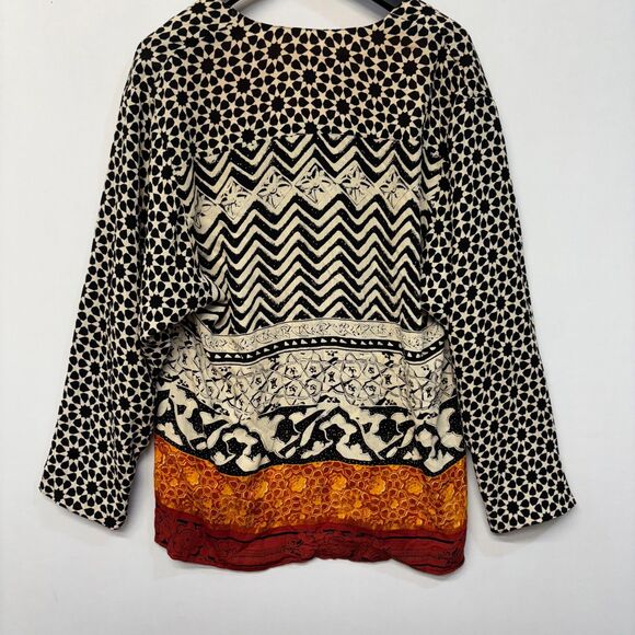 Vintage Platinum by Dorothy Schoelen Blouse Top Shirt Size Large Artsy C048 -2 - Picture 15 of 16